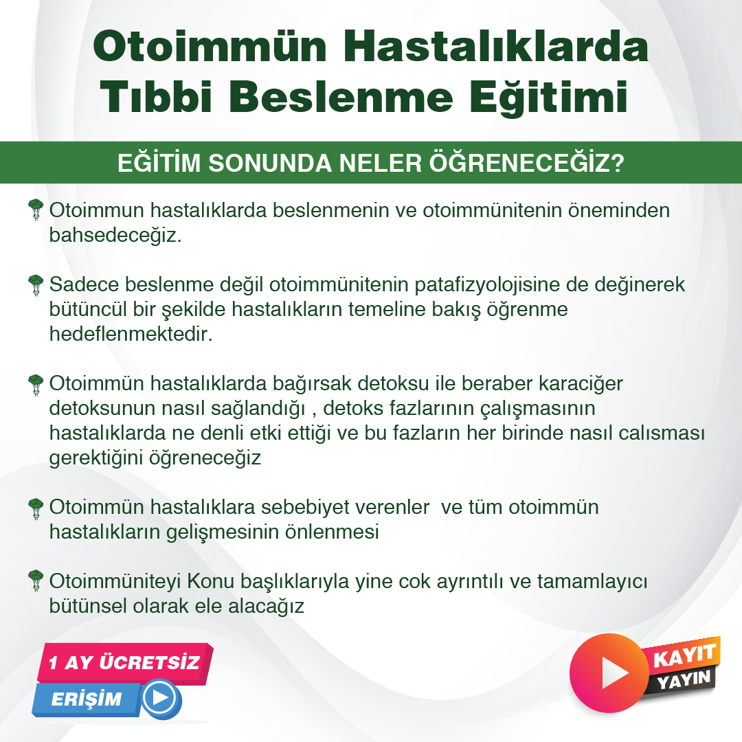 Otoimmün Hastalıklarda Beslenme